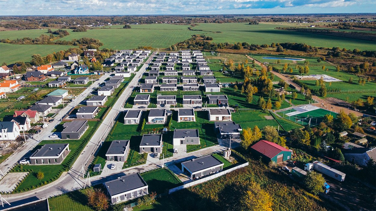 КП «Grace Village» (Грейс Вилладж) (Гурьевский р-н, пос. Кумачево) — панорама корпуса и окружение, застройщик Девелоперская группа «Regera Group», фото 4